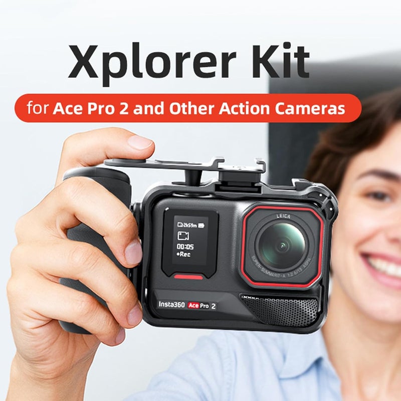 Honlyn Xplorer Grip Kit Street Photography Handle for Insta360 Ace Pro 2 1/for DJI Osmo Action 5 Pro/4/3 for GoPro Hero 13 12 11 Hand Grip - Image 3
